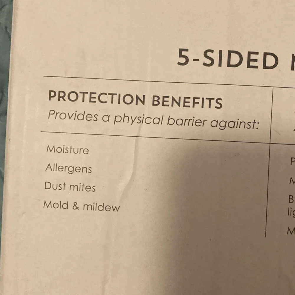 NEW Purecare Frio ❄️ 5-Sided Cooling White Mattress Protector (FULL) 🛏️
